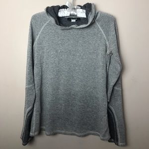 Solow grey pullover hooded athletic shirt